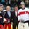 MINSK, BELARUS - MAY 10: USA's Tim Thomas #30 and Switzerland's Reto Berra #20 were named Players of the Game for their respective teams during preliminary round action at the 2014 IIHF Ice Hockey World Championship. (Photo by Andre Ringuette/HHOF-IIHF Images)

